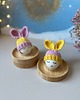 ozdoby wielkanocne Czapeczki z uszami zająca na jajka wielkanocne - zestaw 2 szt. 1