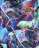bluza z kapturem damska 390-1 Bluza kangurka z kapturem - niebieski marmur 4