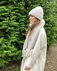 czapki damskie Zestaw czapka szalik miękka i ciepła wełna ozdobne frędzle handmade 4