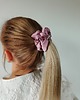 gumki do włosów Satynowa gumka satynowa scrunchie owijka frotka brudny róż MIDI 1