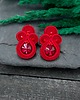kolczyki soutache Kolczyki sutasz sztyfty czerwone klasyczne z kryształkami Holly 2