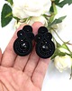 kolczyki soutache Kolczyki sztyfty sutasz małe czarne Gracia z kryształkami 1