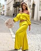 komplety damskie Satynowy komplet BALEARES w limonkowym kolorze 8