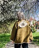 marynarki damskie Kimono wełna bawełna patchorkowe oko z frędzlami na plecach. 7