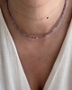 chokery Choker z kamieni naturalnych ametyst LAWENDOWY 1