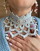 chokery Koronkowy naszyjnik w kolorze baby blue delikatny niebieski 1