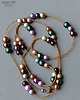 korale Naszyjnik w cudnych kolorach jesieni ze szklanych pereł super PREZENT  handmade 5