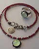 komplet biżuterii -komplet-agaty i granaty- 1