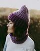 czapki damskie Czapka Puffy z wełny merino premium multicolour oversize 2