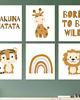 grafiki i ilustracje ZESTAW PLAKATÓW dla dziecka safari 3