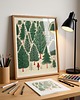 grafiki i ilustracje PLAKAT  ilustracja skandynawska zimowy las 4