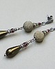 kolczyki srebrne Kolczyki srebrne Khaki pearls 3