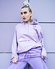 kurtki damskie Kurtka wiatrówka typu anorak liliowa 6