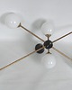 lampy wiszące Żyrandol Stilnovo vintage lata 60. mosiądz szkło 6xE14 2