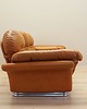 sofy i szezlongi Sofa skórzana pomarańczowa, Space Age design, lata 60, produkcja: Włochy 2