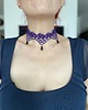 chokery Choker koronkowy fioletowy 1