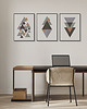 plakaty Zestaw 3 geometrycznych grafik na ścianę, skandynawski styl, nordic style. 4