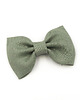 ozdoby do włosów dla dzieci Spinka do włosów kokarda z lnu zielona Linen Bow Sage 1