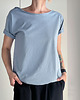 t-shirt damskie Bladoniebieski Oversize 2