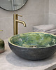 umywalki Umywalka Ceramiczna Nablatowa Ręcznie Robiona w Ciemnej Butelkowej Zieleni 1