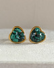 kolczyki z kamieniami Malachit kolczyki sztyfty serca 3