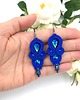 kolczyki soutache Anya kolczyki sutasz romantyczne małe lekkie chabrowe 1