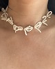 chokery Choker z hematytem kokardki 3