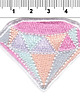 naszywki na ubrania Naszywka naprasowanka DIAMENT termo haft dla dzieci 5,7x4,2cm 1