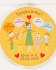 Ozdoby na ścianę Podziękowania dla nauczyciela, indywidualna dedykacja, haft w tamborku 3