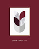 plakaty Marble 5 - plakat do biura z bordowym i marmurem 1
