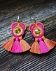 kolczyki soutache Etniczne- kolorowe kolczyki soutache 4