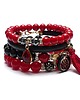 bransoletki z kamieni naturalnych Red and grey /23-01-23/ - set 3