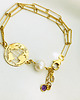 bransoletki złote Bransoletka  amulet podróżny, globus, szeroki łańcuszek 2