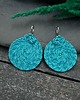 kolczyki soutache Kolczyki sutaszowe koła turkusowe nowoczesne codzienne Luna 2