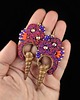 kolczyki soutache Promienne Wibracje kolczyki sutasz z miedzianymi muszlami 2