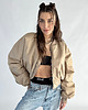 kurtki damskie Krótka kurtka bomber mocca zipper 7