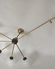 lampy wiszące Żyrandol Stilnovo 60s mosiądz szkło 6xE14 vintage 4