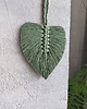 makramy Makrama Zawieszka Liść Minimalistyczna Ozdoba Ścienna 12x12 cm 1