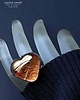 pierścionki - różne Serce z miedzianego szkła kwarcowego pierścionek unikatowy handmade 1
