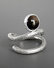 pierścionki srebrne Pierścionek  Fala z Obsydianem 1