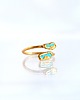pierścionki złote Regulowany Pierścionek z Howlitem Turkusowym 5