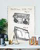 plakaty Magnetofon boombox - patent - plakat 50x70 cm 2