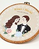 Ślub - inne Personalizowana pamiątka ślubna, haft w oprawie vintage 4