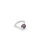 pierścionki srebrne PEARL ring / satin silver with black pearl 3