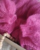 kardigany damskie Różowy kardigan  z jedwabiem i kod mohair Chmurka oversize 2