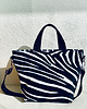 torby na ramię Torba z weluru tapicerskiego Mili Basic - zebra 1