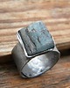 biżuteria męska Surowy kianit  - pierścionek 2