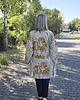 bluzki kimonowe damskie Kimono 100% len w kwiaty, wiązane paskiem. 8