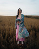 bluzki kimonowe damskie Kimono Bloom Turkus LONG 7