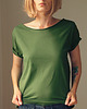 t-shirt damskie Butelkowy Zgaszony Oversize Bez Nadruku 3